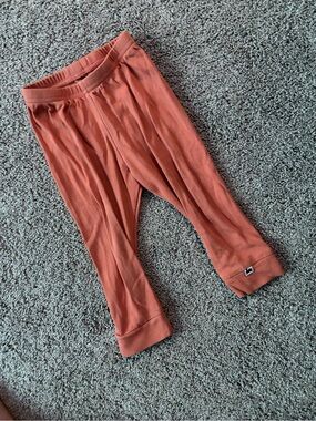 LITTLE AND LIVELY- Kids Rust Orange Knit Leggings